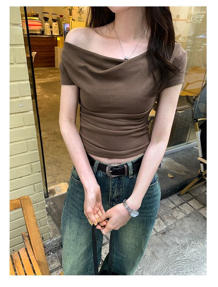 Women's One-Shoulder Slim Tee