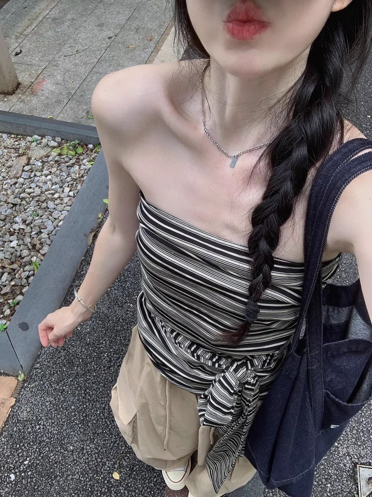 Striped Bandeau Camisole Top