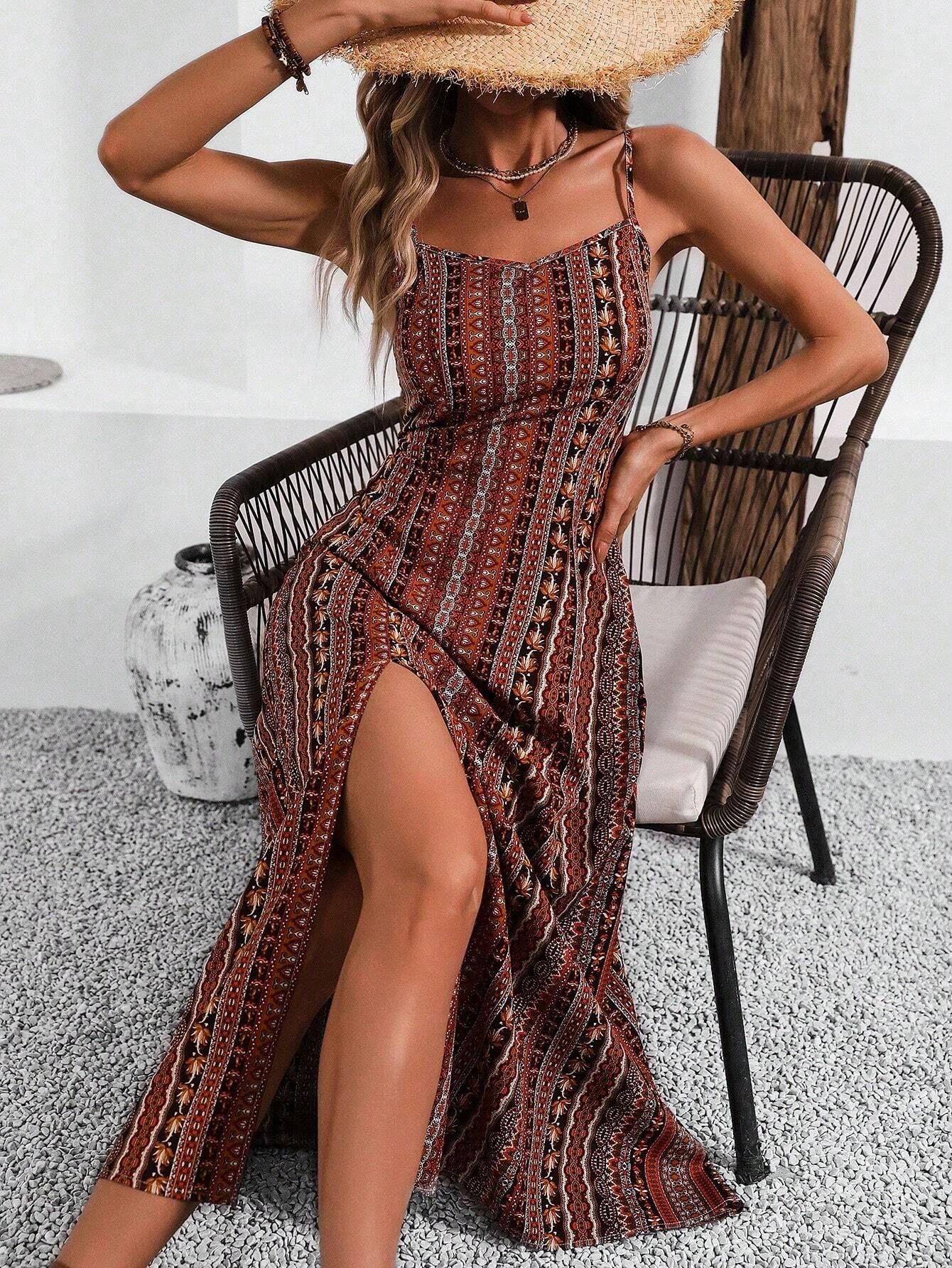 Bohemian Style Slip Maxi Dress