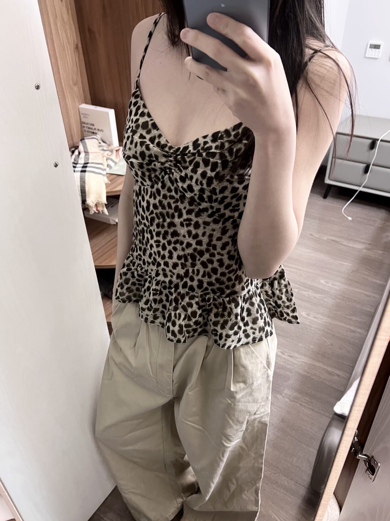 Leopard Print V-Neck Cami Top