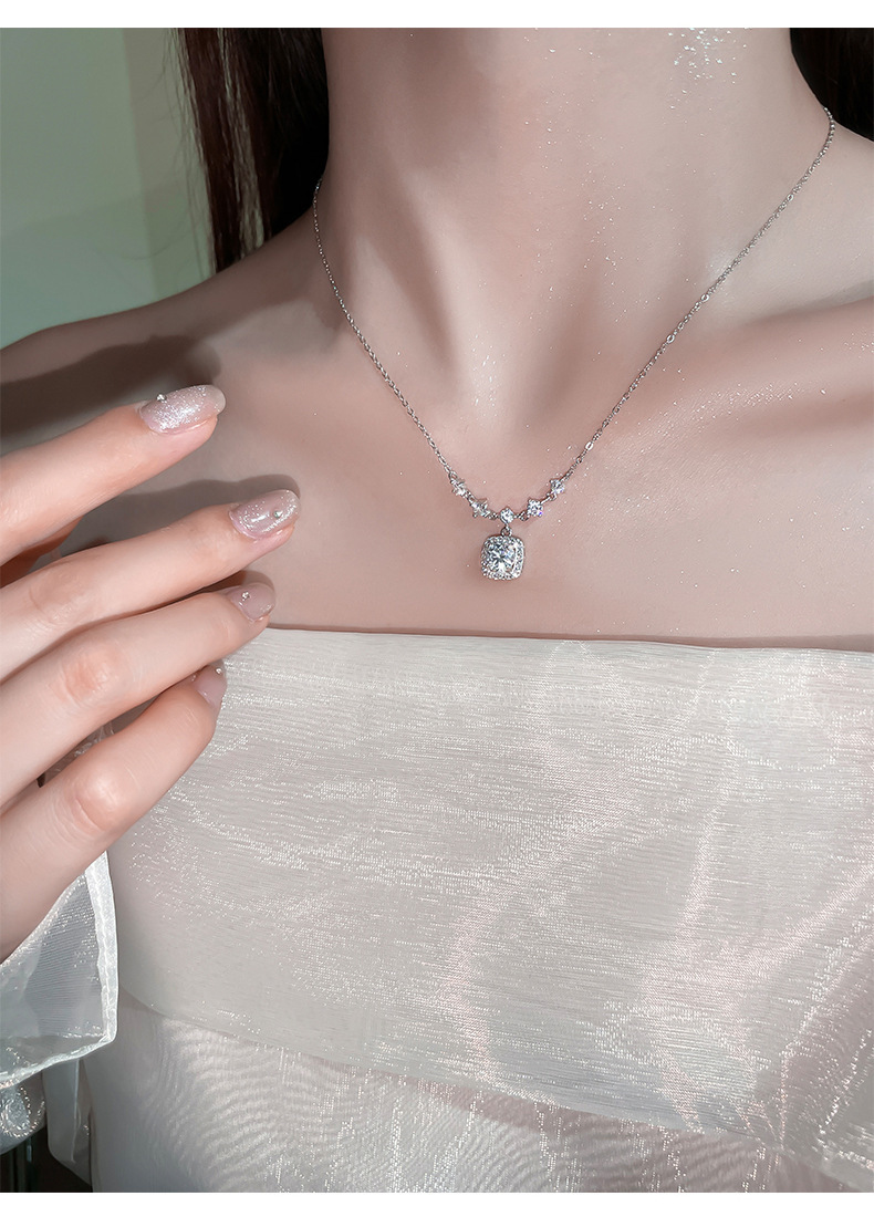 Square Zircon Women's Necklace