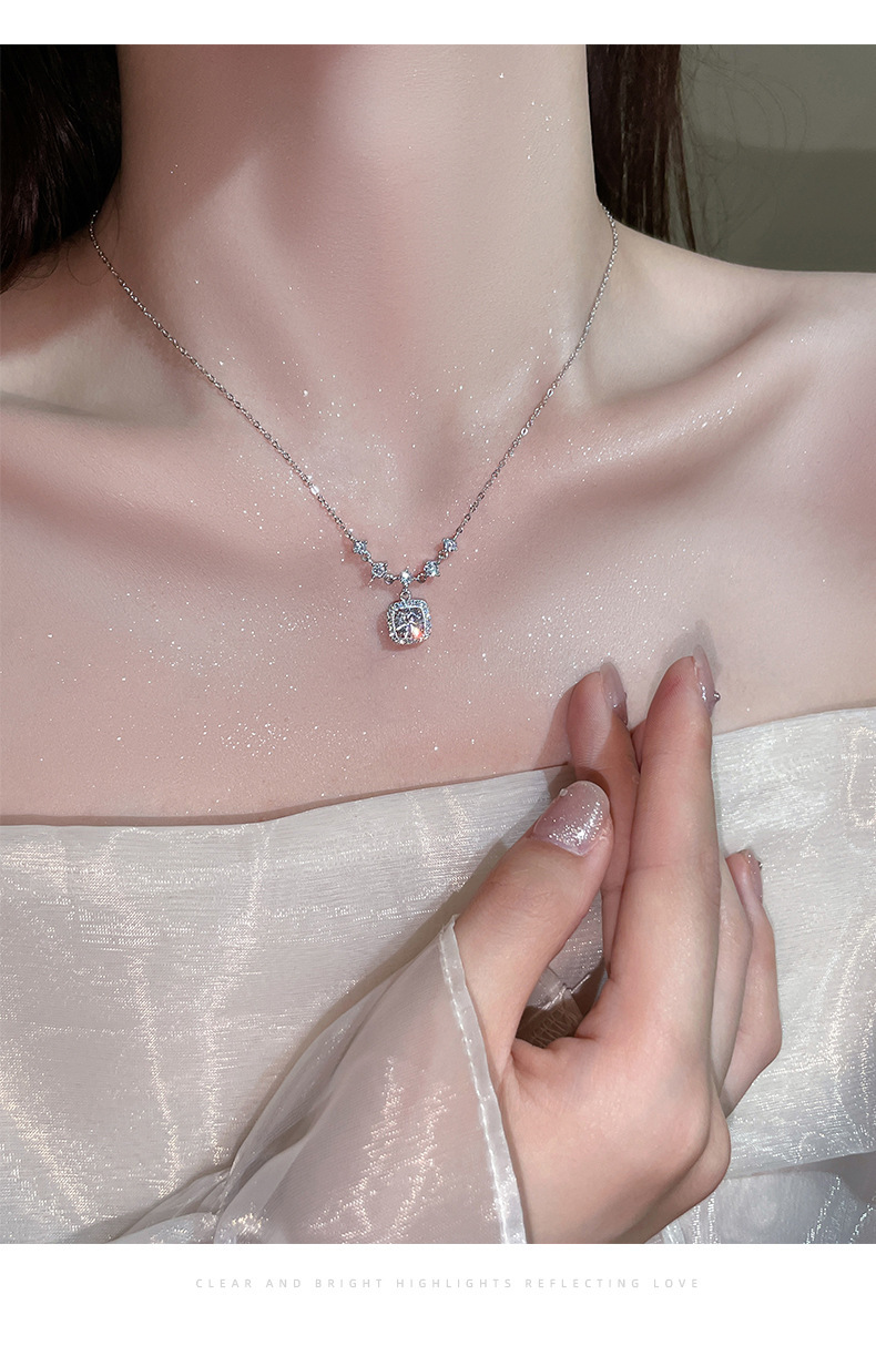 Square Zircon Women's Necklace