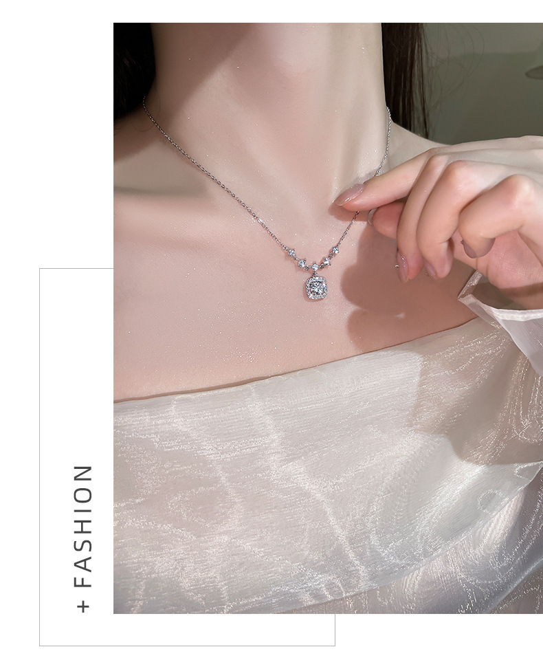 Square Zircon Women's Necklace