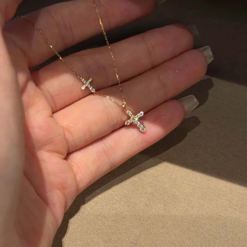 Women's Double Cross Necklace