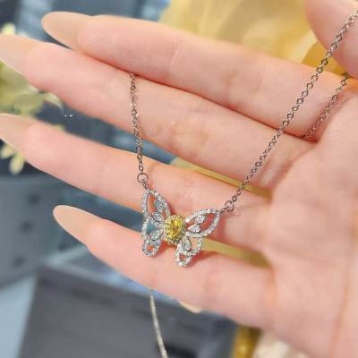 Silver Butterfly Clav Choker