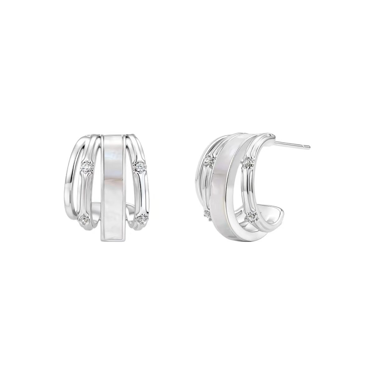 French Vintage Shell Earrings