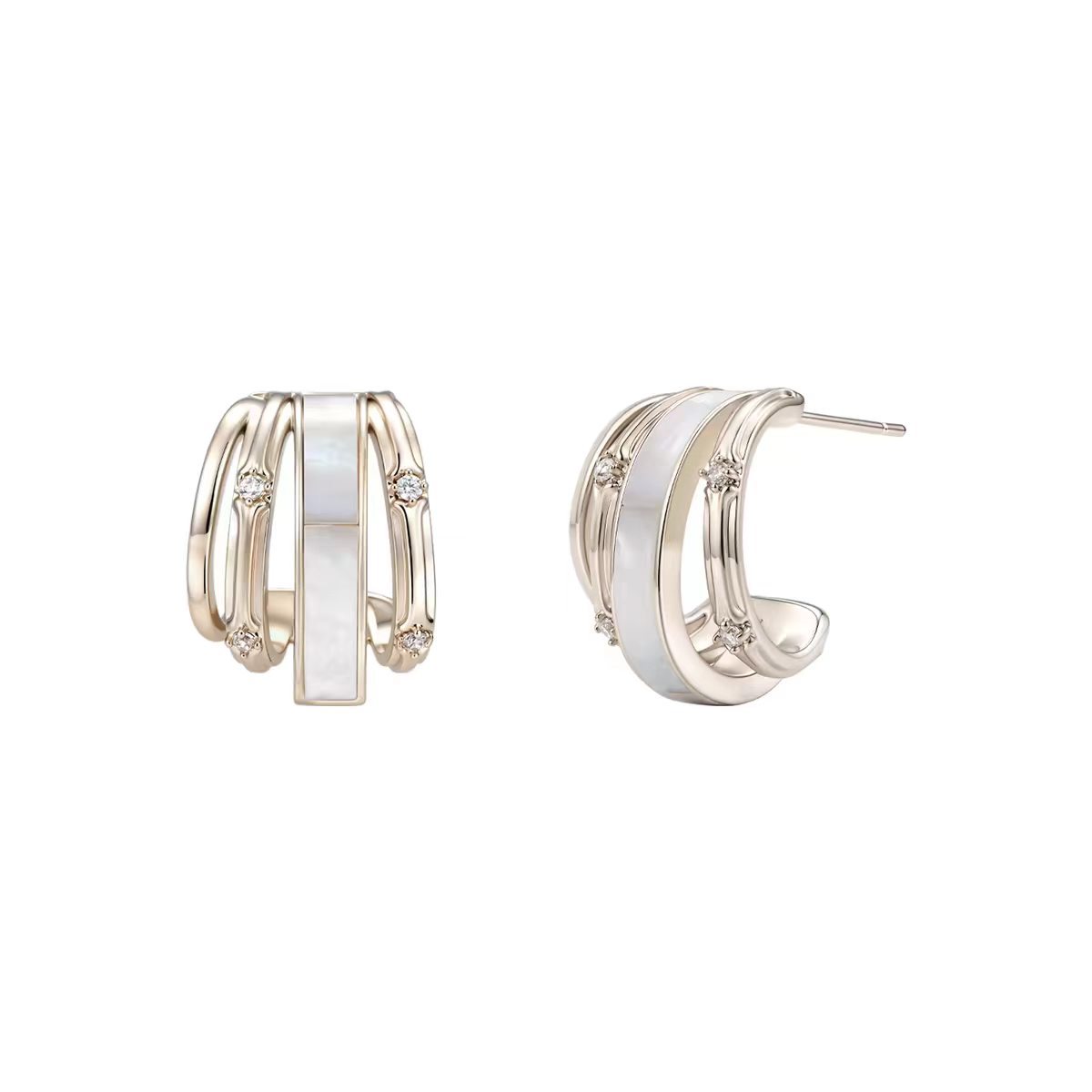 French Vintage Shell Earrings