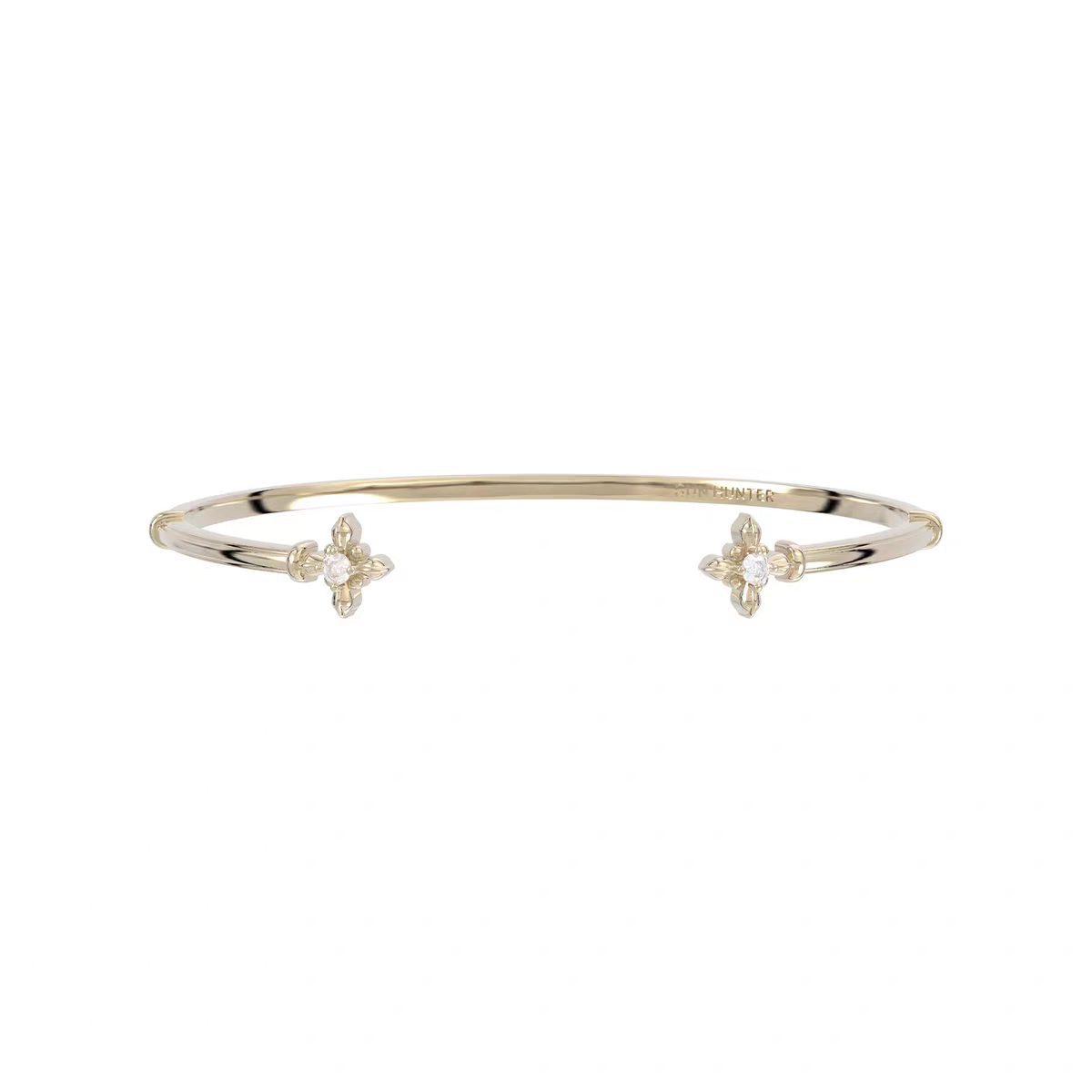 French Retro Diamond Bangle