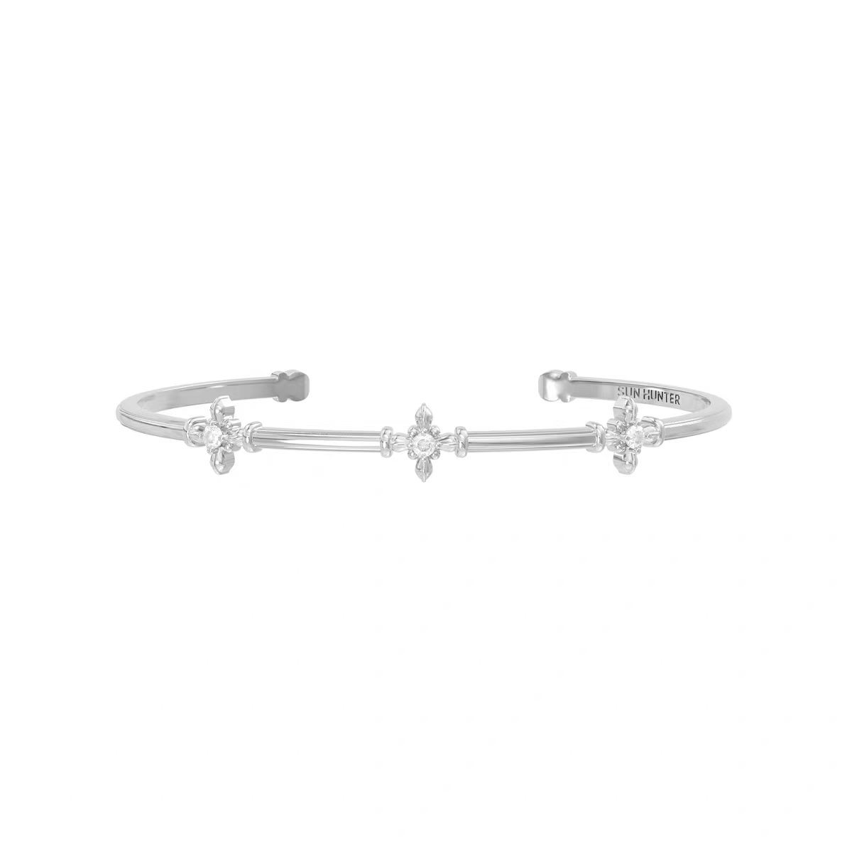 French Retro Diamond Bangle