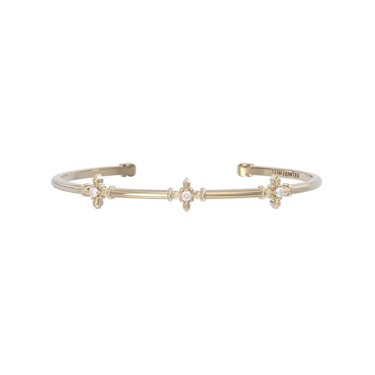 French Retro Diamond Bangle