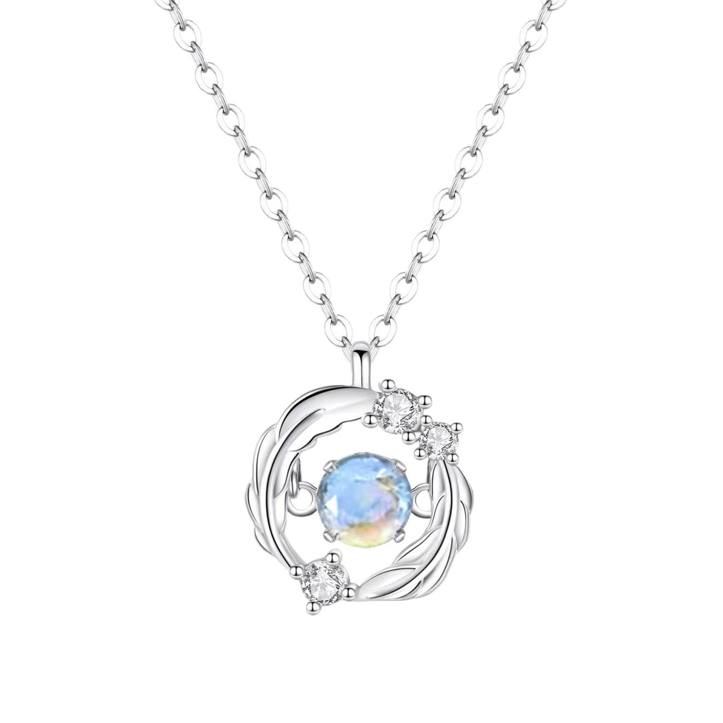 Feather Silver-plated Necklace