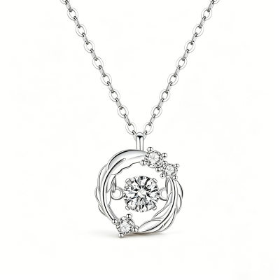 Feather Silver-plated Necklace