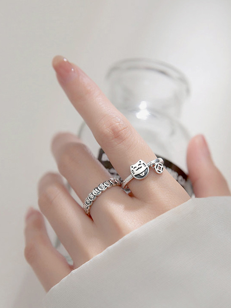 2PCS S925 Silver Lucky Rings