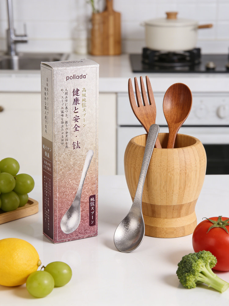 Pure Titanium Ice Soup Spoon